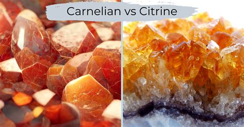 Carnelian vs Citrine 